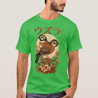 Chemise TShirt oiseaux cailles