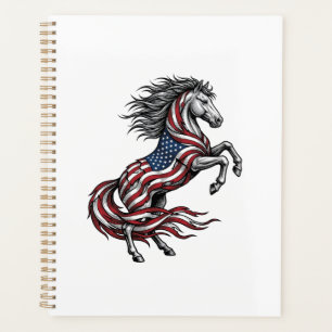 Chemise vectorielle de cheval cabré patriotique vi