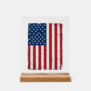 Chemise vectorielle du drapeau américain en détres