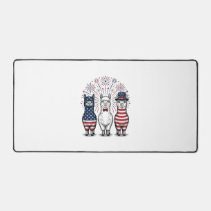 Chemise vectorielle vintage de Llama patriotique d