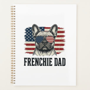 Chemise Vintage Frenchie Dad Bulldog Patriotique_1
