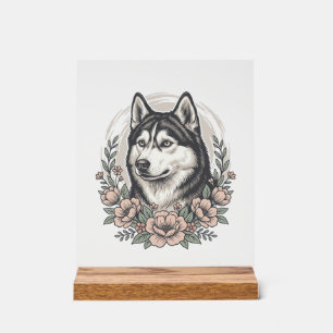 Chemise vintage Husky Floral Portrait Design_1