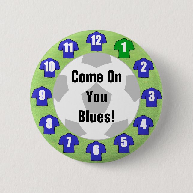 Chemises bleues - Badge du bouton du ventilateur d (Devant)