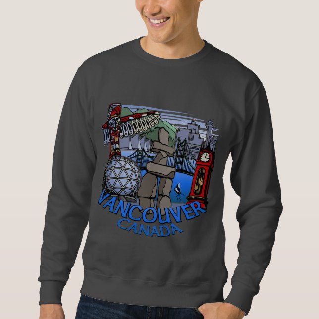 Chemises d'art de Vancouver de sweatshirt de (Devant)