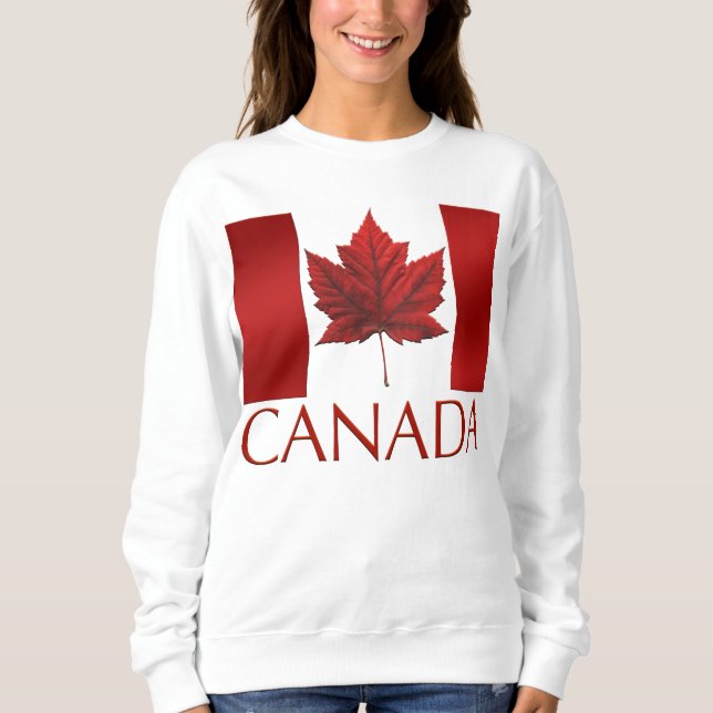 Chemises du drapeau du Canada Femmes Sweatshirts d (Devant)