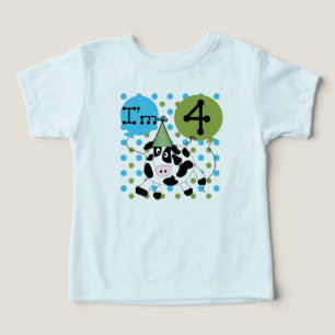 Chemises et cadeaux Blue Cow 4th Birthday