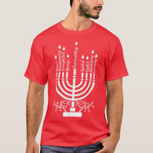 Chemises Hanoukka Menorah juive Hanoukka T-Shirt