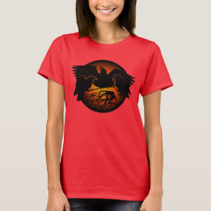 Chemises Raven Corbeau Bio Crow Oiseau T-shirt Art