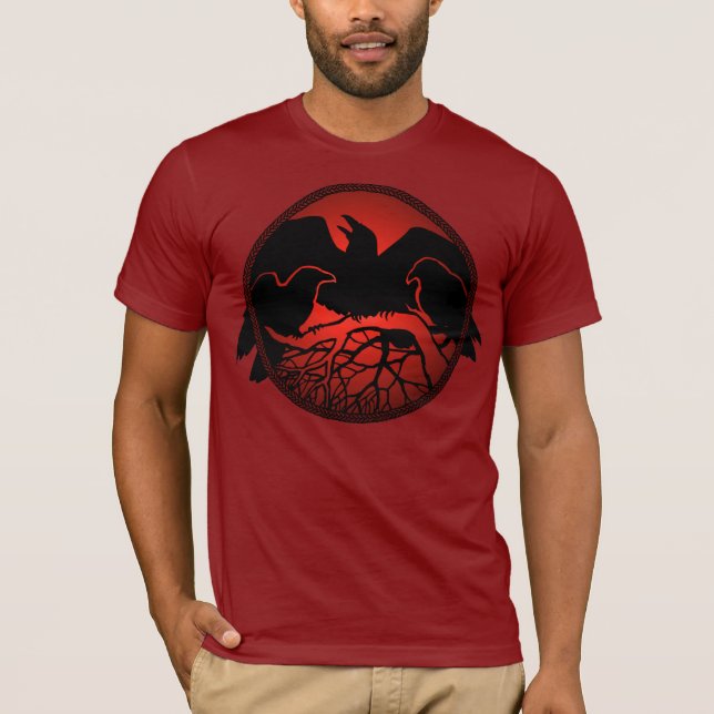 Chemises Raven Corbeau Cool Crow T-shirt Oiseau sa (Devant)