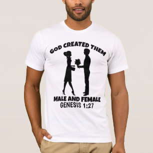 CHEMISES T-SHIRT DIEU LES A CRÉÉS HOMME & FEMME MA