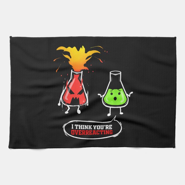 Chemist Chemie Labrador Chemie Sie sind überreagie Geschirrtuch (Horizontal)