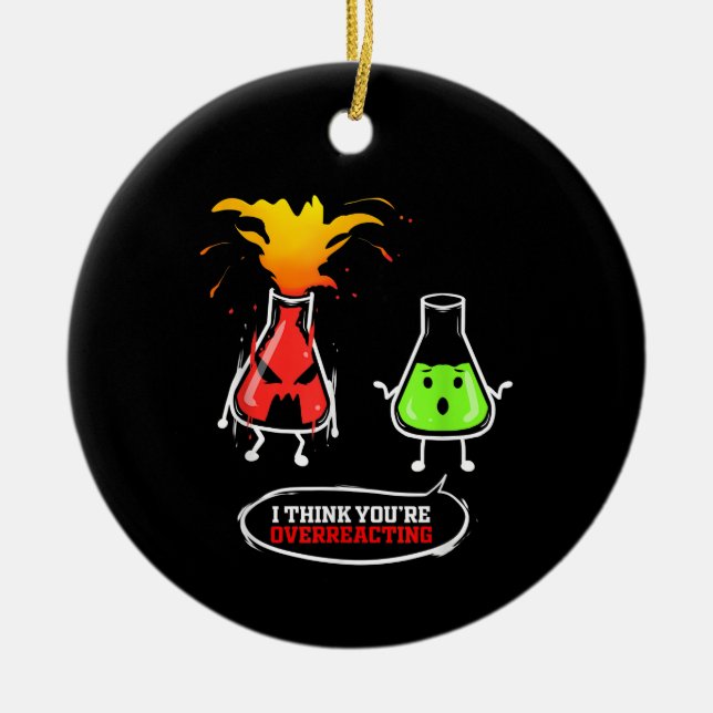 Chemist Chemie Labrador Chemie Sie sind überreagie Keramik Ornament (Vorne)