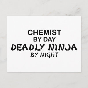 Chemist Deadly Ninja by Night Postkarte