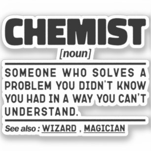 Chemist Noun Science Lover Labrador Techniker Funn Aufkleber