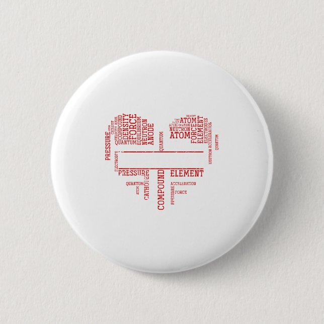 Chemist Valentines Day Gift Science Chemistry  Button (Vorderseite)