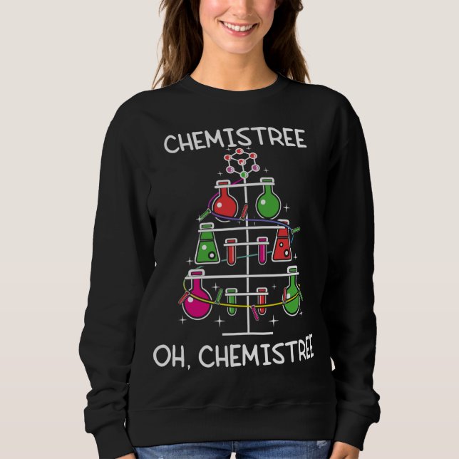 Chemistream Ugly Christmas Tree Sweater Chemistry  Sweatshirt (Vorderseite)