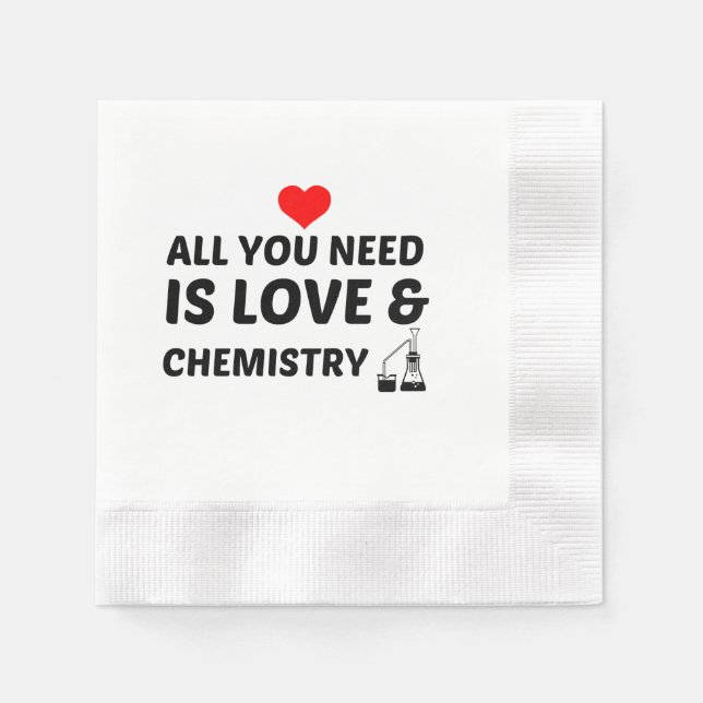 CHEMISTRIE UND LIEBE SERVIETTE (Vorderseite)