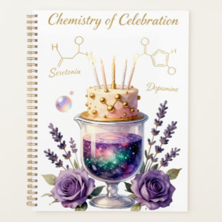 Chemistry Birthday Celebration Flask and Floral Ca