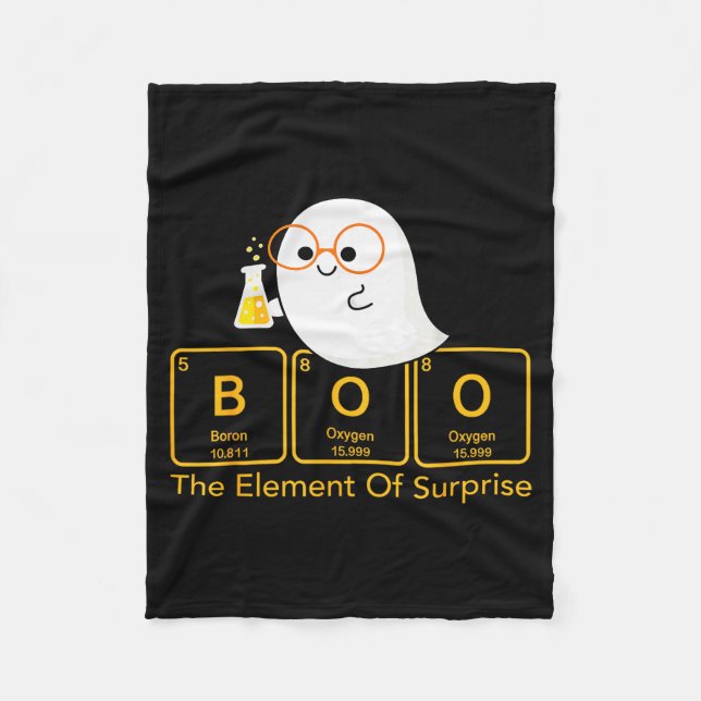 Chemistry Boo The Element Of Surprise Cute Chemist Fleecedecke (Vorderseite)