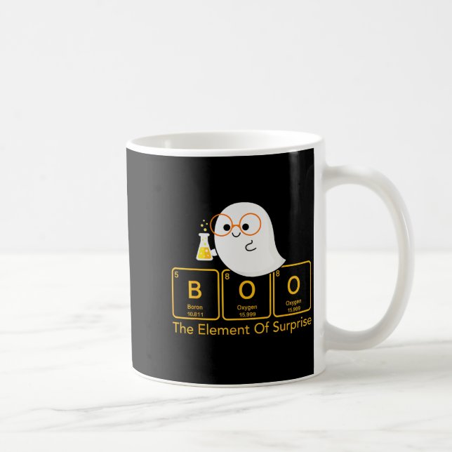Chemistry Boo The Element Of Surprise Cute Chemist Kaffeetasse (Rechts)