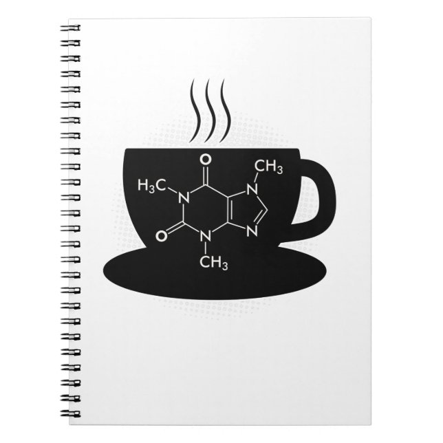 Chemistry Caffeine Molecule Notizblock (Vorderseite)