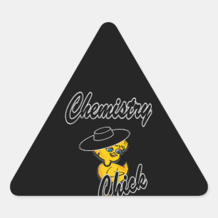 Chemistry Chick #4 Dreieckiger Aufkleber