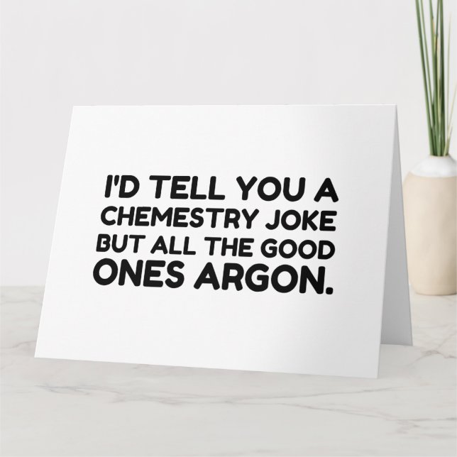 Chemistry Joke Dankeskarte (Vorderseite)