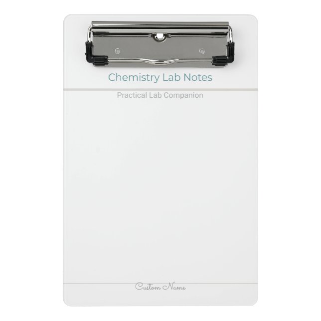 Chemistry Lab Notes – Custom Name Mini Klemmbrett (Vorderseite)