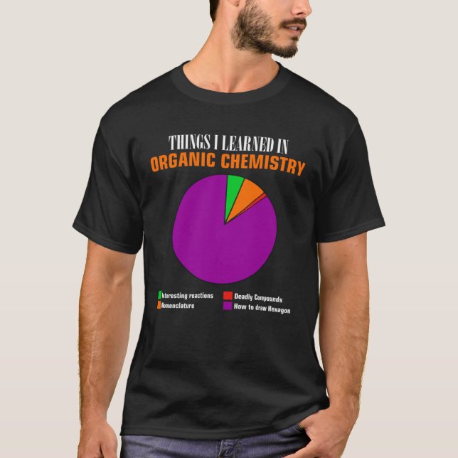 Chemistry pie chart hexagon compounds for teacher T-Shirt (Vorderseite)