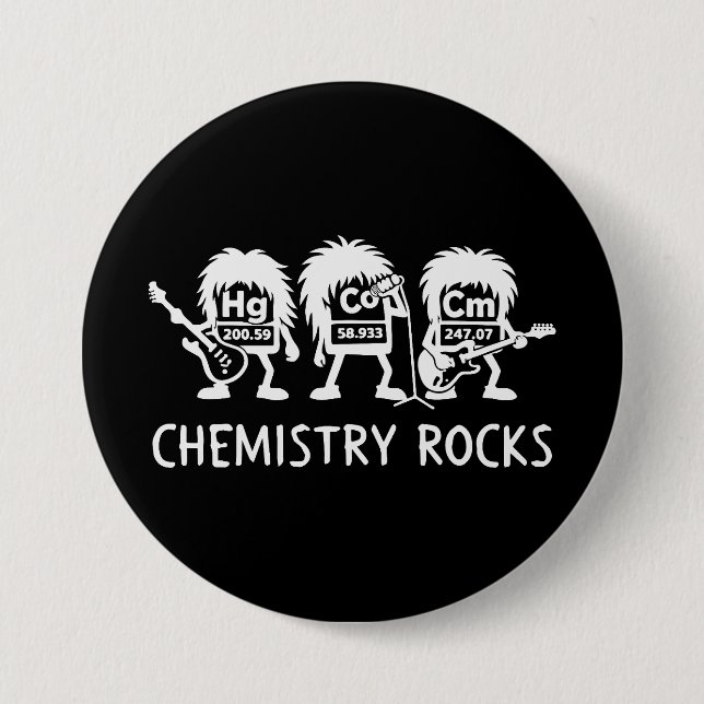 Chemistry Rocks Science Rock Band Button (Vorderseite)