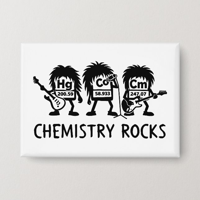 Chemistry Rocks Science Rock Band Button (Vorderseite)