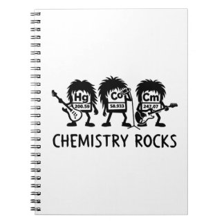 Chemistry Rocks Science Rock Band Notizblock