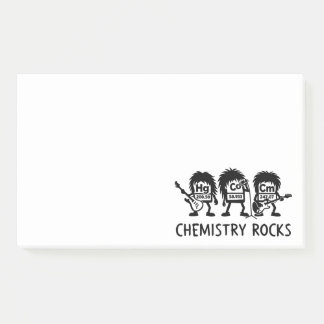 Chemistry Rocks Science Rock Band Post-it Klebezettel
