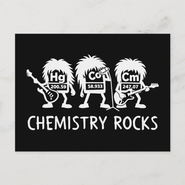 Chemistry Rocks Science Rock Band Postkarte (Vorderseite)