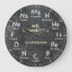 Chemistry Science Chalkboard Personalizable Clock Große Wanduhr (Front)