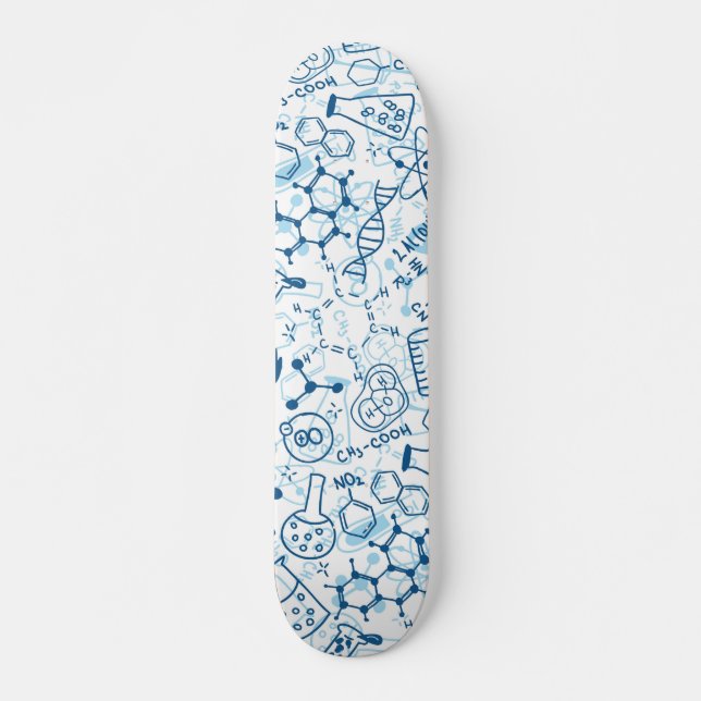 Chemistry Science Doodle Drawing Skateboard (Vorne)