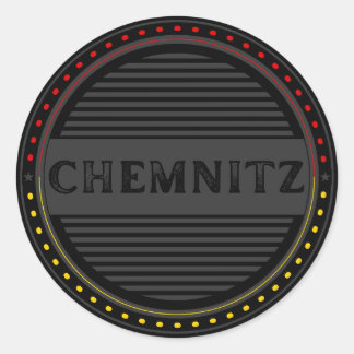 Chemnitz City Pride Emblem – Deutsche Identität Runder Aufkleber