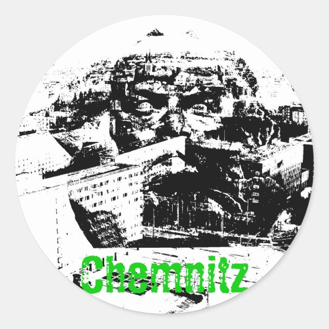 Chemnitz Runder Aufkleber (Vorderseite)