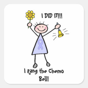 Chemo Bell - Frauen-General Cancer Quadratischer Aufkleber