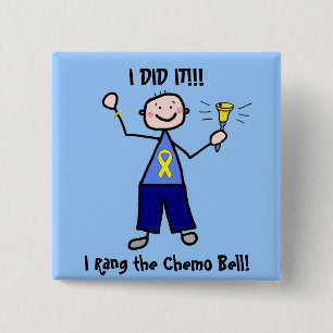 Chemo Bell - gelber Band-Hodenkrebs Button