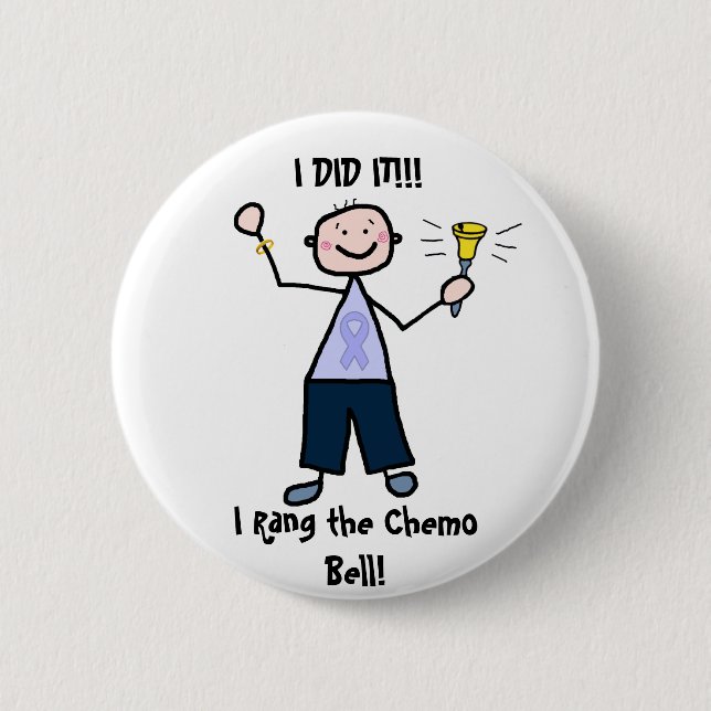 Chemo Bell - General Cancer Male Button (Vorderseite)