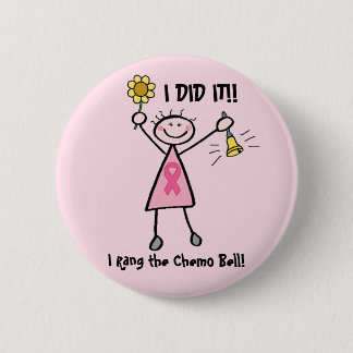 Chemo Bell Rosa-Band-Knopf Button