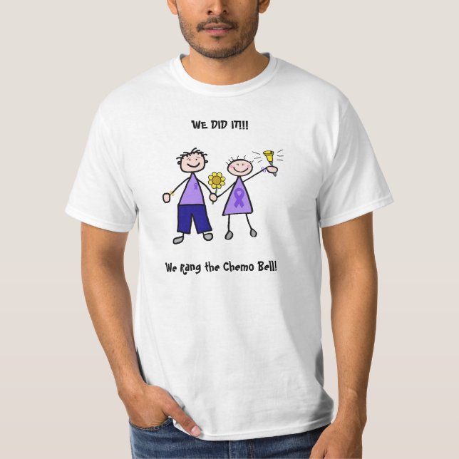Chemo Bell - violette Band-Lymphom-Frau T-Shirt (Vorderseite)