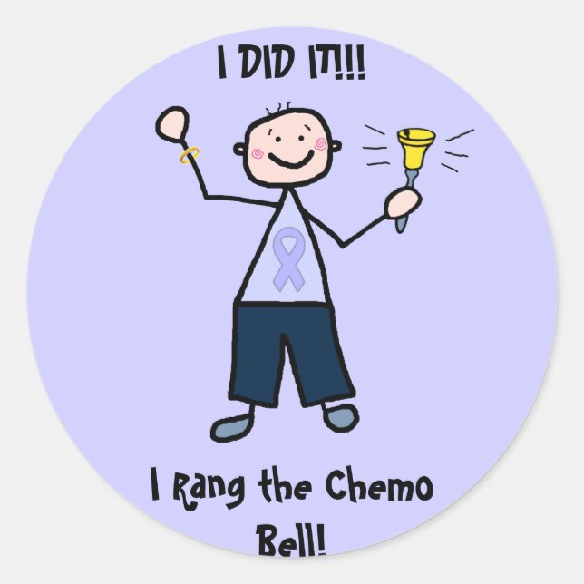 Chemo Bell - Weibliche Krebserkrankung Runder Aufkleber (Vorderseite)