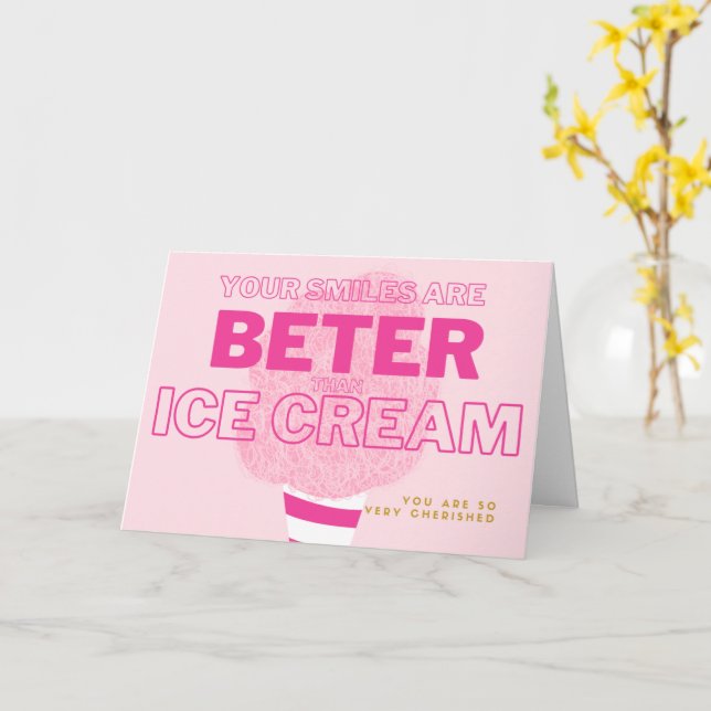 Chemo Cards - Dein Lächeln ist besser als Eis Karte (Gelbe Blume)