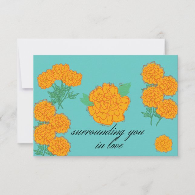 Chemo Cards - Worte der Unterstützung für harte Ze Einladung (Vorderseite)