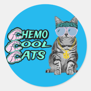 Chemo Cool Cat Stickers