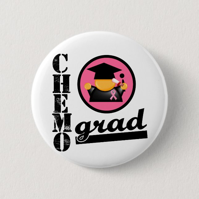 Chemo Grad Brustkrebs Button (Vorderseite)