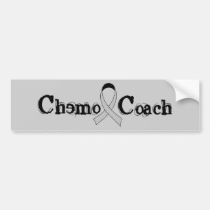 Chemo Trainer - grauer Band-Hirntumor/Krebs Autoaufkleber