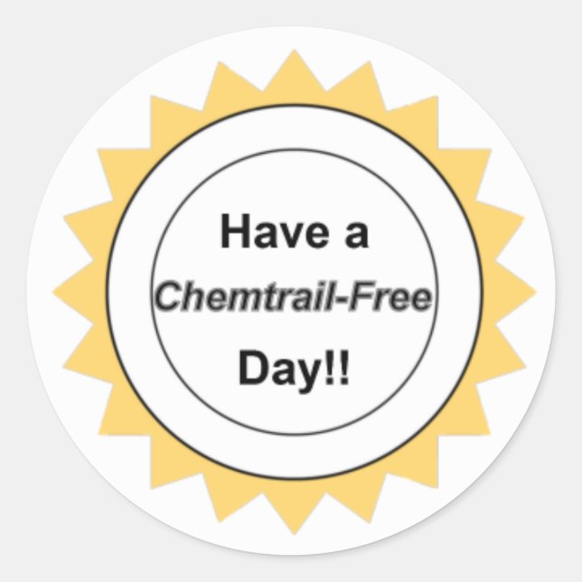 Chemtrail Free Day - Stickers (Devant)